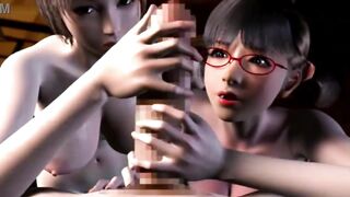 3D 78 Lucky guy and two beauty bigboob student - 7 image