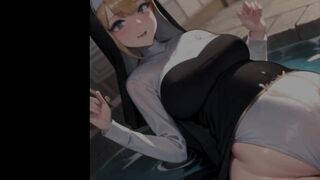 Pregnant Horny Nun Takes Cum on Her Body Ai Porn - 7 image