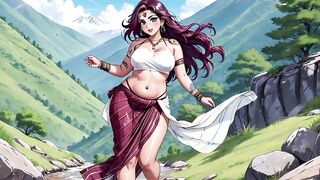 AI Generated Uncensored Anime Indian women in white clothes. - 6 image