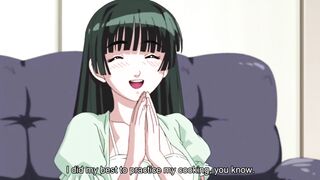 Hot anime virgin teen slides her tight pussy down on boyfriend's dick