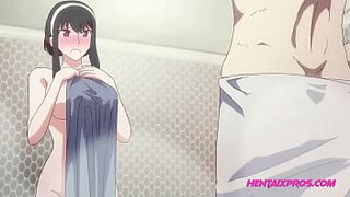 Shower Step Fantasy SEX Between StepSis and Bro - ANIME HENTAI - 1 image