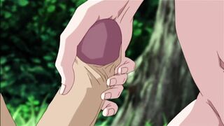 hentai maid gives a lusty blowjob to her master