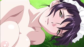 hentai maid gives a lusty blowjob to her master - 4 image