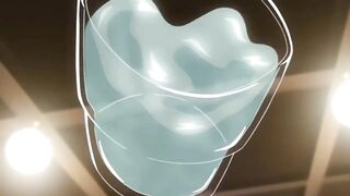 Busty hentai school girl gives a boobjob in the grass near school - 5 image