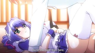 Busty hentai school girl gives a boobjob in the grass near school - 6 image