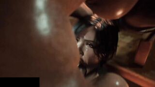 Ada Wong addicted to hard sex, sucking a huge cock! (HUGE COCK in her Wet and Creamy PUSSY, 3D Hentai Porn) RadRoachHD - 3 image