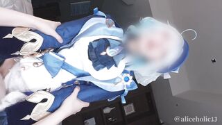 Genshin Impact Furiina cosplaying multiple orgasm hentai video - 10 image