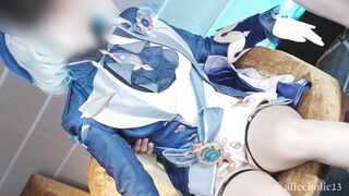 Genshin Impact Furiina cosplaying multiple orgasm hentai video - 3 image
