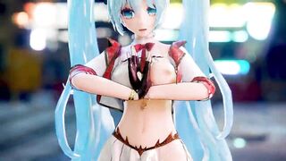 Hatsune Miku 3D Anime/2D Tik Tok Naked Dance Cute Girl (3D Adult Anime)