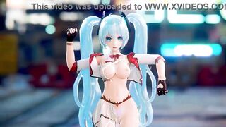 Hatsune Miku 3D Anime/2D Tik Tok Naked Dance Cute Girl (3D Adult Anime) - 5 image
