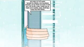 In The Shower With Stepmom / Red-Haired Milf Looked Into The Bathroom Where Her Stepson Was Washing. She Was Aroused By The Sight Of His Big Cock / Toons/ Hentai / Anime / Visual Novel / Comic / - 10 image