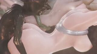 Animated 3D hot springs with goblins