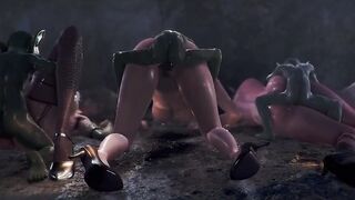 Animated 3D hot springs with goblins - 8 image