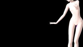 Hatsune Miku Nude Dance Popipo Song Hentai Vocaloid Vibrator and Anal Beads Mmd 3D Blonde Hair Color Edit Smixix - 10 image