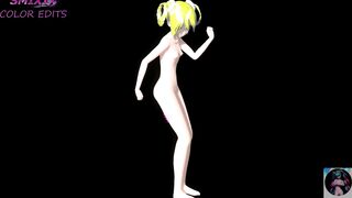 Hatsune Miku Nude Dance Popipo Song Hentai Vocaloid Vibrator and Anal Beads Mmd 3D Blonde Hair Color Edit Smixix - 3 image