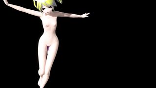 Hatsune Miku Nude Dance Popipo Song Hentai Vocaloid Vibrator and Anal Beads Mmd 3D Blonde Hair Color Edit Smixix - 5 image