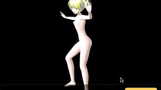 Hatsune Miku Nude Dance Popipo Song Hentai Vocaloid Vibrator and Anal Beads Mmd 3D Blonde Hair Color Edit Smixix - 7 image