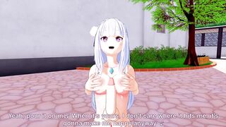 Emilia with apron big ass hentai animation 3d game - 7 image