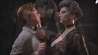 (4K) Mature woman fucks a long and throbbing penis that shoots liters of sperm inside her pussy | Hentai 3D - 2 image