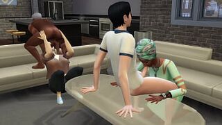 Lunch with Neighbor, Turns into a Swinging (Promo) | The Sims/ 3D Hentai - 1 image