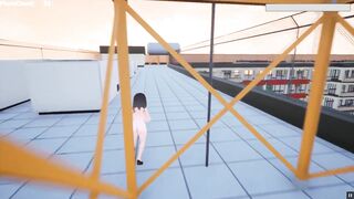 Naked Risk 3D [Hentai game PornPlay ] Exhibition simulation in public building - 10 image