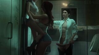 Apocalust (hard Sex in Public Bathrooms) Beautiful Hot MILF Riding My Big Cock - 3D Sex Game - 4 image