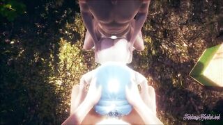 Genshin Impact Hentai 3D - Eula in a threesome fuck and blowjob with cum in her pussy and mouth - Game japanese Asian manga anime porn - 10 image