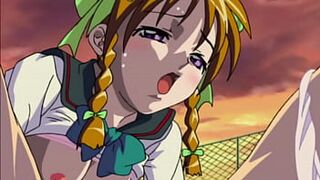 Hentai lesbian school girls have sex at school - 1 image