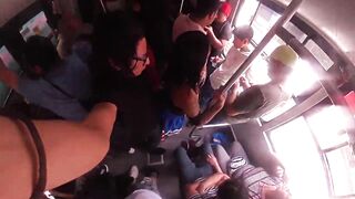 She was wearing a very short skirt and she can't help but rub my cock on her buttocks, ARRIMONES CDMX - 10 image