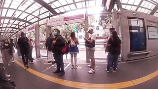 She was wearing a very short skirt and she can't help but rub my cock on her buttocks, ARRIMONES CDMX - 4 image