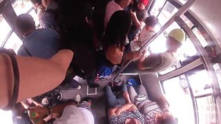 She was wearing a very short skirt and she can't help but rub my cock on her buttocks, ARRIMONES CDMX - 9 image