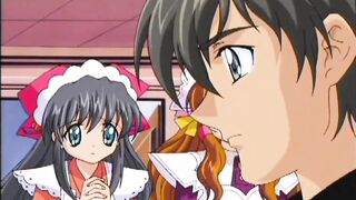 Filthy anime fuck teen babes in MFF threesome - 2 image