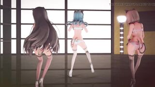 Mmd R-18 Anime Girls Sexy Dancing Clip 345