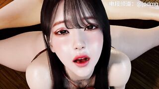 3D Big boobs Asian wife have blowjob sex with big dick