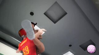 3DGSPOT - Naughty Teen Cheerleader Rides Star Quarterback's Cock In The Locker Room! 3D CARTOON PORN - 5 image
