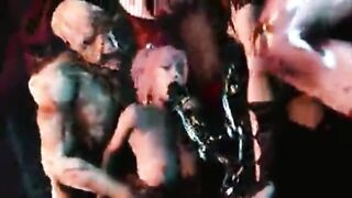 Girl trapped by horrible monsters who fucked her hard