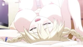 Beautiful blonde girl in tight black pants being fucked by her stepbrother Hentai 100% uncensored 1080p FHD - 3 image