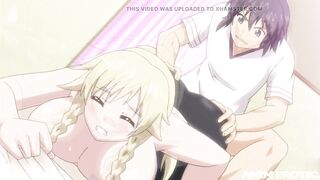 Beautiful blonde girl in tight black pants being fucked by her stepbrother Hentai 100% uncensored 1080p FHD
