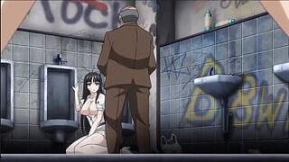 Group Sex In The Men's Public Bathroom - Hentai - 1 image