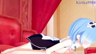 Rem and Ram and Subaru Natsuki intense sex. - Re:Zero Hentai - 2 image