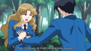 Ladies man has hentai threesome in the woods - 8 image