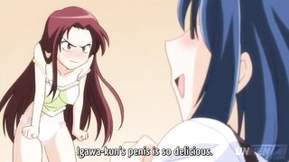 Busty Teens Fighting for a Lucky Man - Hentai Uncensored [Subtitled] - 3 image