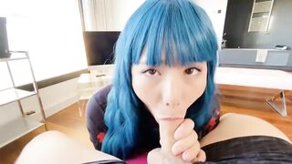 OBOKOZU - Blue Hair VS Blue Balls! Horny Anime Girl Sucks You Dry! - 9 image