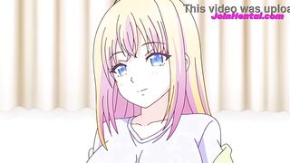 Blonde Stepsister Need To Suck Senpai Cock To Escape - Anime Hentai - 6 image