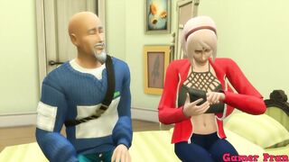 Anime ecchi Cap 3 Master roshi meets his new friend sakura and went to her room to fix her pc and ends up fixing her ass by giving it hard - 3 image