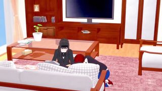 3D Hentai: Femdom anime girl cuckold her boyfriend and turns him into a toilet - 2 image