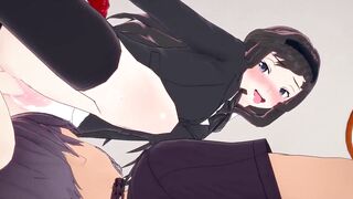 3D Hentai: Femdom anime girl cuckold her boyfriend and turns him into a toilet - 4 image