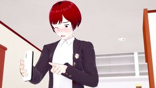 3D Hentai: Femdom anime girl cuckold her boyfriend and turns him into a toilet - 8 image