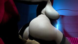 Slutty Cougar Rides a Mean Cock in a Club