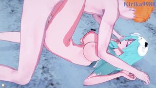 Nel Tu (Nelliel) and Tier Harribel and Ichigo Kurosaki intense sex. - BLEACH Hentai - 2 image